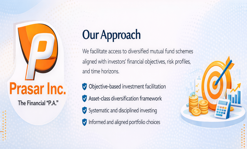 At Prasar Inc., we believe that mutual fund investing should be aligned with an investor’s financial objectives, risk profile, and time horizon.